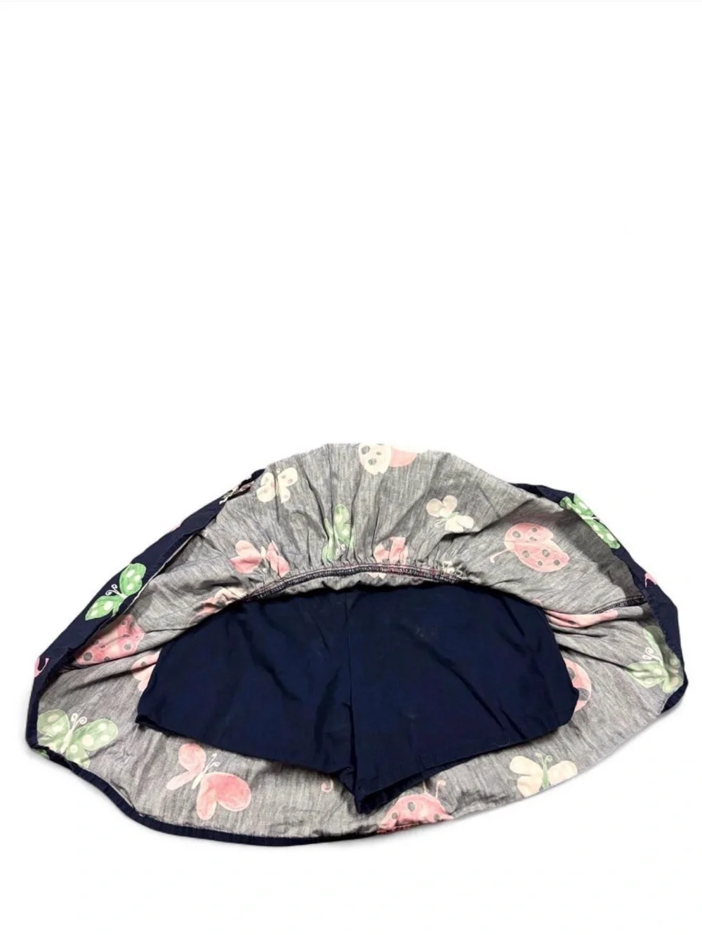 Gymboree Girls Navy Blue Garden Friends Ladybug Butterfly Skirt - Size 9